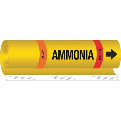 BRADY Ammonia Wrap-Around Pipe Marker - Ammonia Wrap-Around Pipe Markers