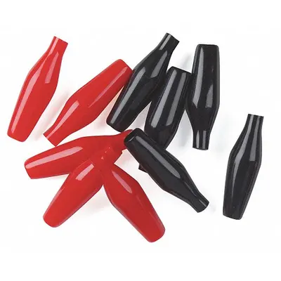 GROTE Test Clip Boot: 75 A Max Current, 3/4 in Max Jaw Opening - Alligator Clips for Battery Testers