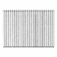 18-gauge brad nails, 1-3/16" long, with a chisel point for clean entry. Galvanized finish provides corrosion resistance. Collated for use in compatible pneumatic nailers. Suitable for trim, finishing, and light woodworking applications