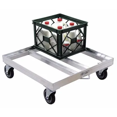 OEM APPROVED VENDOR Milk Crate Dolly, 28 x 26-3/4 in, Aluminum, NSF - Milk Crate Dollies