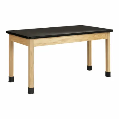 DIVERSIFIED SPACES Plain Apron Table: 30 in Overall Wd, 30 in Overall Ht, 4 1/2 ft Overall Lg - Fixed-Height Laminate Surfaced Lab Tables