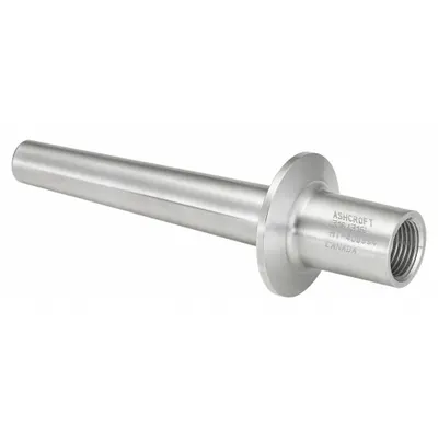 ASHCROFT Sanitary Clamp Thermowell, 7 1/2 in Insertion, 9 in Stem - Sanitary Clamp Thermowells