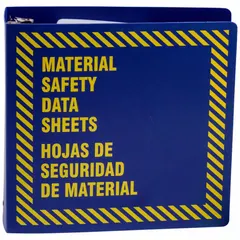 This binder is designed for organizing Material Safety Data Sheets (MSDS) in workplace safety compliance. It features a 3-inch ring size to accommodate multiple documents and includes one pair of sheet lifters for easier page turning.