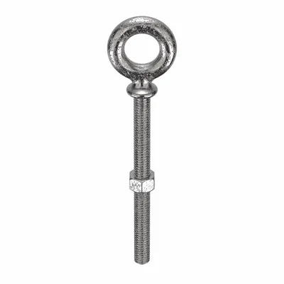 KEN FORGING Machinery Eye Bolt: With Shoulder, 316, Stainless Steel, Plain, 5/16"-18 Thread Size - Machinery Eye Bolts with Shoulder