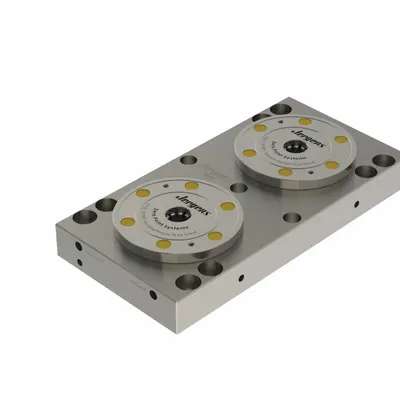 JERGENS Subplate: ZPS, Rectangular, Steel, 150 mm W x 300 mm L x 35 mm H, 28.67 lb Wt - Zero Point System Fixturing Subplates