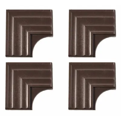 MIRREDGE Corner Plates: 1 1/2 in Overall Ht, 3 in Overall Wd, 1/4 in Overall Dp - Mirror Framing & LED Shelf Parts