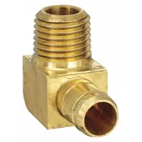 This brass barbed tube fitting connects 3/32 in ID tubing to male NPT threads. It is used in pneumatic and low-pressure fluid systems for leak-resistant joints. The rigid construction suits instrumentation and lubrication lines