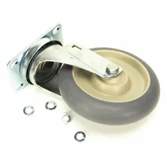 Swivel caster for Cres Cor ovens. Provides mobility and directional flexibility, allowing equipment to be repositioned in commercial kitchens and foodservice operations.