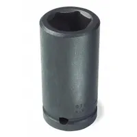 PROTO Impact Socket: 3/4 in Drive Size, SAE, 11/16 in Socket Size, 6-Point, Deep, Black Oxide (MPN J07511L)