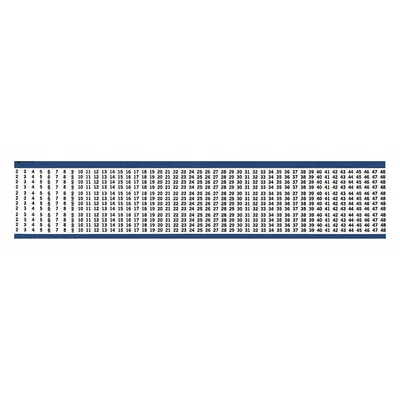 BRADY Wire Marker: 0 to 49, Black on White, 3,750 Labels, Vinyl, -40°F to 212°F - Preprinted Wire Marking Label Sheets