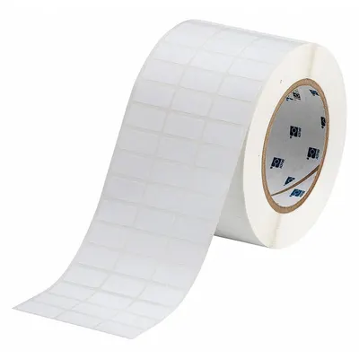 BRADY Pre-Cut Label Stock Roll: 1/2 in x 1 in, 3 11/32 in x 1/2 in, Polyester - Brady Precut Label Rolls