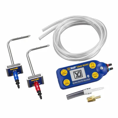 YELLOW JACKET Manometer: Pressure, Pressure, 32°F to 104°F, -80 in wc to 80 in wc - Wireless Refrigeration Diagnostic Kits
