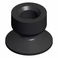 SMC Pad Unit: Flat, w/o Adapter, 3.5 mm Pad Dia, NBR, Black, 50, 3 mm Pad Ht, ZP3 (MPN ZP3-035UN)