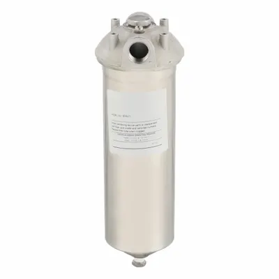 Parker Water Filter Housing: 3/4 in, NPT, Female, 12 3/4 in Overall Ht, 3 5/8 in Overall Dia - Parker Water Filter Cartridge Housings