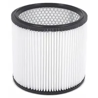 Standard dry paper filter for Dayton canister vacuums. Captures dry debris and dust in industrial cleaning applications such as workshops, warehouses, and manufacturing floors