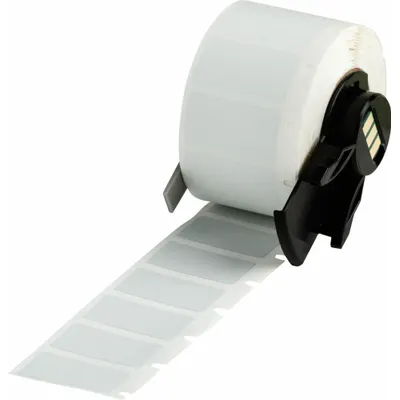 BRADY Pre-Cut Label Stock Roll: 1/2 in x 1 in, 1 in x 1/2 in, Polyester - Brady Precut Label Rolls