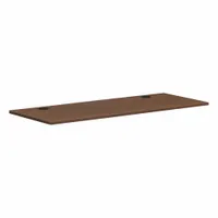 Laminate desk top in Sepia Walnut finish, designed for use with compatible training table bases and legs. Provides a 200 lb weight capacity work surface. Modesty panel not included