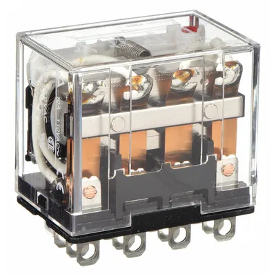 OMRON General Purpose Relay: Socket Mounted, 10 A Current Rating, 120V AC, 4PDT - Socket-Mounted Relays