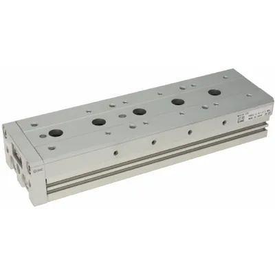 SMC Air Slide Table: 100 mm Stroke Lg, 16 mm Bore Dia, Mfr Part # MXS16-100 - Pneumatic Slide Tables