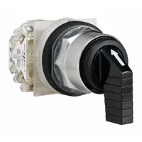 SCHNEIDER Selector Switch: 30 mm Panel Mounting Size, 3 Positions, Extended Lever, SPDT, Metallic (MPN 9001KS53FBH13)