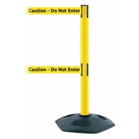 TENSABARRIER Barrier Post with Belt: Yellow, Caution Do Not Enter, 13 ft Belt Lg, Yellow (MPN 886T2-35-MAX-NO-YAX-C)