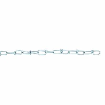 Dayton Double Loop Chain: Steel, 55 lb Working Load Limit, Double Loop, 7/8 in Link Inside Lg - Light-Duty Jack Utility Chains