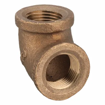 OEM Brass 90° Elbow, 3/8 in x 3/8 in, Class 125, 200 psi - Threaded Low-Pressure Pipe Fittings for Potable Water