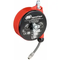 The INGERSOLL RAND BHR-8 is a swiveling tool balancer with a suspension shackle and spring clip, designed to suspend and counterbalance air tools weighing between 0.9 lb and 1.7 lb. It includes a 4.25 ft hose with a 1/4 in NPT connection, reducing operator fatigue and preventing hose tangling in assembly, maintenance, and production environments