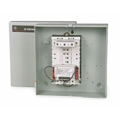 GE Lighting Magnetic Contactor: 2 Poles, 120V AC, 30 A, 3-Wire - Enclosed Mechanically Held Lighting Contactors