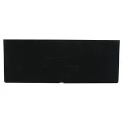 This drawer bin divider is designed for use with QUANTUM STORAGE SYSTEMS model QED801. It measures 11 inches by 4 1/4 inches and is black in color. The divider is not electrostatic discharge conductive. It helps organize contents within compatible storage drawers for improved inventory management.