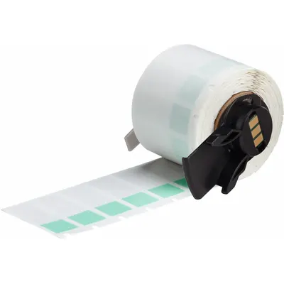 BRADY Wraparound Label: 1 1/2 in x 1/2 in, 1/2 in, Vinyl, Green (Matte) - Brady Precut Label Rolls