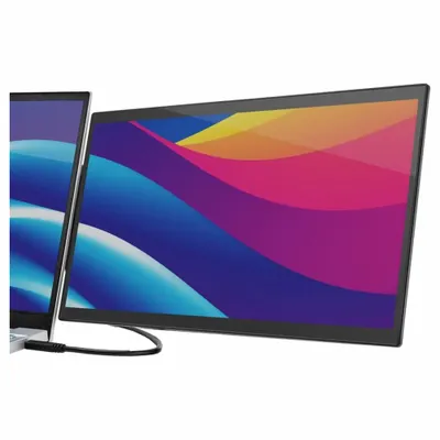 LUXOR LTTL133 Portable Monitor, 13.3 in, Black, USB Input, Stick-On Magnet Mount - Portable Monitors