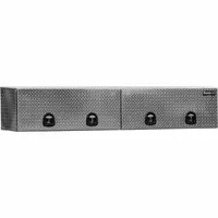 BUYERS PRODUCTS Top Sider: Topside Truck Box, Double Flip-Up Doors Lid, T-Handle Compression, Silver (MPN 1701361)