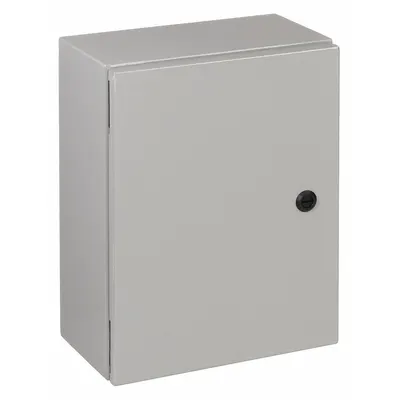 WIEGMANN Enclosure: Steel, 24 in x 16 in x 8 in, NEMA 12/13/3R/4, Solid Cover - Steel Washdown Enclosures