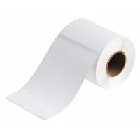 Acrylic, permanent adhesive label roll with inkjet print-receptive material. Contains 200 labels measuring 6 3/32 in x 4 1/8 in. Compatible with J2000 printer series. Used for on-demand industrial identification and asset tracking
