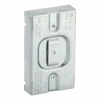 RACO Electrical Box Cover: 1 Gangs, Raised, 3/4 in Raised Ht, For Rectangular Box Shape, Steel (MPN 701R)