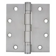 This full mortise-mount butt hinge is constructed from steel with a 3-1/2 in leaf width. It features ball bearings for smooth operation and a non-removable pin for security. Typical applications include mounting doors in commercial or institutional settings where frequent use and durability are required.