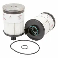 Can-type fuel/water separator with 6 1/16 in outside diameter and 2 7/16 in inside diameter. Designed for use in diesel fuel systems to remove water and contaminants, protecting injectors and engine components in heavy-duty automotive applications