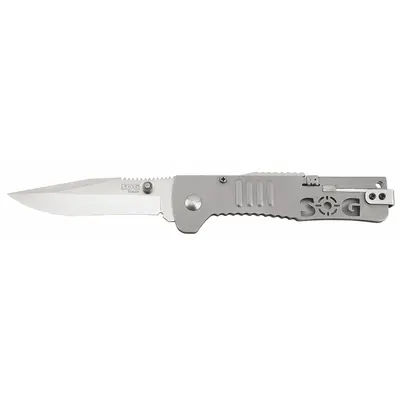 SOG Folding Knife: 3 1/4 in Blade Lg, 4 1/4 in Closed Lg, 7 1/2 in Overall Lg - Assisted-Opening Folding Knives