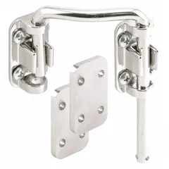 This sliding door lock from PRIME-LINE measures 2 inches in height and 2 1/4 inches in width. It is designed to secure sliding doors in commercial and industrial settings, helping to prevent unauthorized access and keep doors firmly closed.