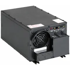 The TRIPP LITE APS2424 is a single-unit inverter and battery charger that converts 120V AC input to 120V AC modified sine wave output while charging a 24V DC battery bank. It features input terminals for DC connection and is suited for backup power, mobile, and off-grid applications requiring AC power conversion and battery charging.