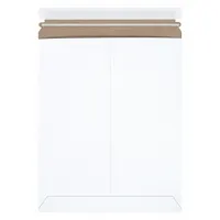 Mailer Envelopes: 11 in x 13 1/2 in, 11 in x 13 1/2 in, 0.02 in Material Thick, White, 100 PK (MPN RM3SS)