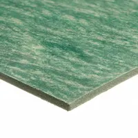 This gasket sheet is constructed with aramid fibers and an oil-resistant Buna-N binder. It measures 6 inches in length and width with a thickness of 1/32 inch, and is green in color. Used for sealing flanged joints in industrial piping and equipment where resistance to oils, fuels, and moderate temperatures is required