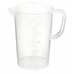 Tall Form Plastic Beaker with Handle, Polypropylene, Clear, 500 mL, Printed Graduations