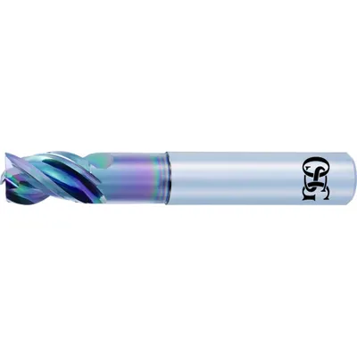 OSG A BRAND Square End Mill: Carbide, DLC Coated, 3 Flute, 3/8" Mill Dia - Reduced-Neck Carbide Square End Mills for Aluminum