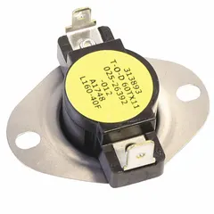 Replacement limit control for HVACR systems. Functions as a safety switch to shut down equipment when temperatures exceed safe limits, protecting heat exchangers and blowers. Suitable for use in commercial and residential heating and cooling applications.