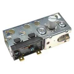 Humidistat for HVACR systems that monitors relative humidity and controls humidifiers or dehumidifiers to maintain setpoints. Used in commercial and industrial environments to regulate humidity levels.