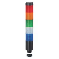 WERMA Tower Light Assembly: 4 Tier, Blue/Green/Red/White/Yellow, Sounder Tier Included, Steady (MPN 69926075)