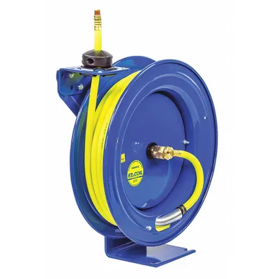 COXREELS High-Visibility Controlled-Retraction Air or Water - High-Visibility Controlled-Retraction Air or Water Spring-Return Hose Reels