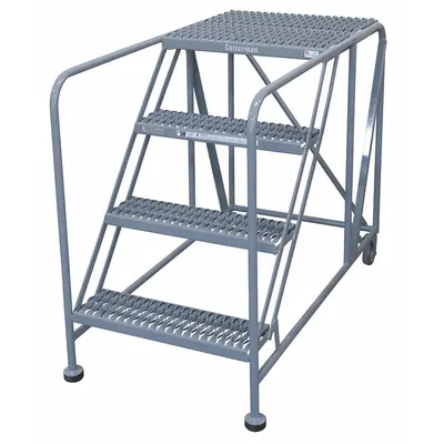 COTTERMAN Mobile Work Platform: 3.3 ft Platform Ht - Max, 36 in x 48 in, Steel - Tilt-&-Move Rolling Single-Access Platforms